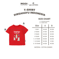 Mooi x Hari Merdeka Kaos Kemerdekaan Anak T-shirt Anak Dirgahayu Indonesia