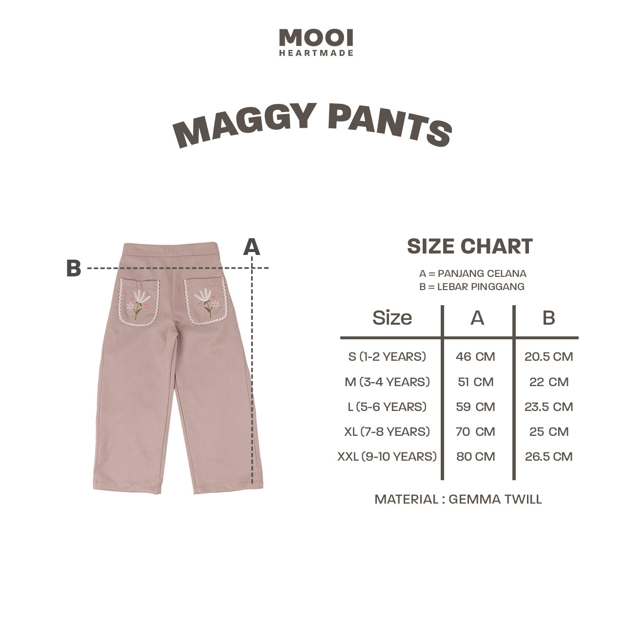Mooi Celana Panjang Anak Perempuan Christmas Collection Maggy Pants