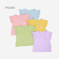 Mooi Setelan Anak Perempuan Ruffle Pocket Tee