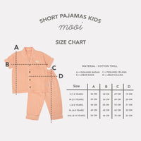 Mooi Piyama Anak Baju Tidur Anak Short Pajamas V1