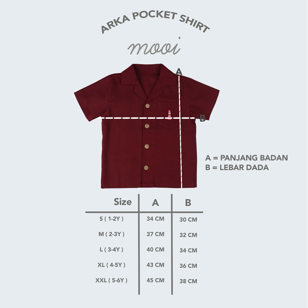 Mooi Kemeja Anak Laki-laki Arka Pocket Shirt V1