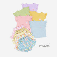 Mooi Setelan Anak Perempuan Ruffle Pocket Tee