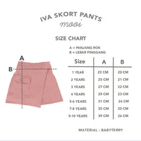 Mooi Rok Celana Skort Anak Perempuan Iva Skort Pants
