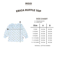 Mooi Atasan Anak Perempuan Erica Ruffle Top