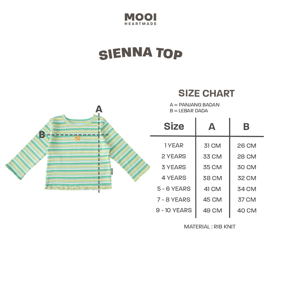 Mooi Atasan Anak Perempuan Sienna Top