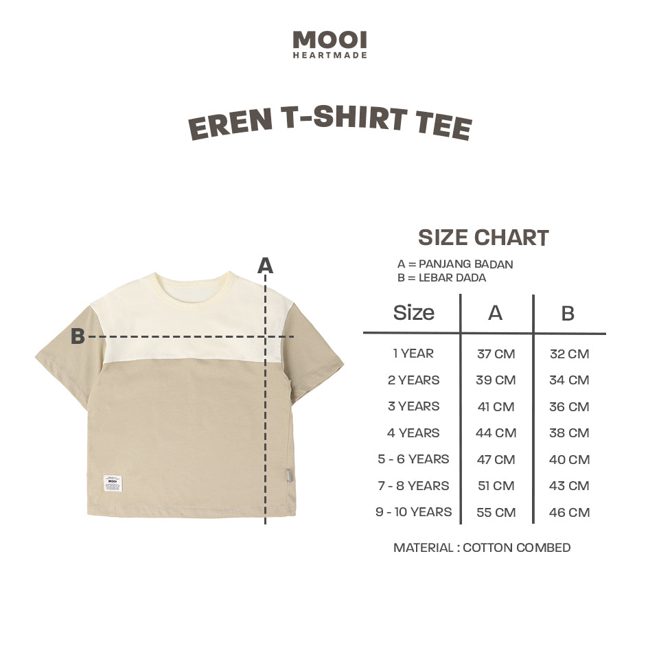 Mooi Kaos Anak Laki-Laki Eren T-Shirt Tee