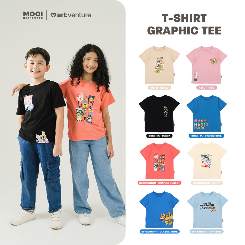 Mooi Artventure x Illustrator Tshirt Graphic Tee Kaos Anak