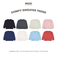 Mooi Comfy Teens Sweater Basic Atasan Lengan Panjang Teens