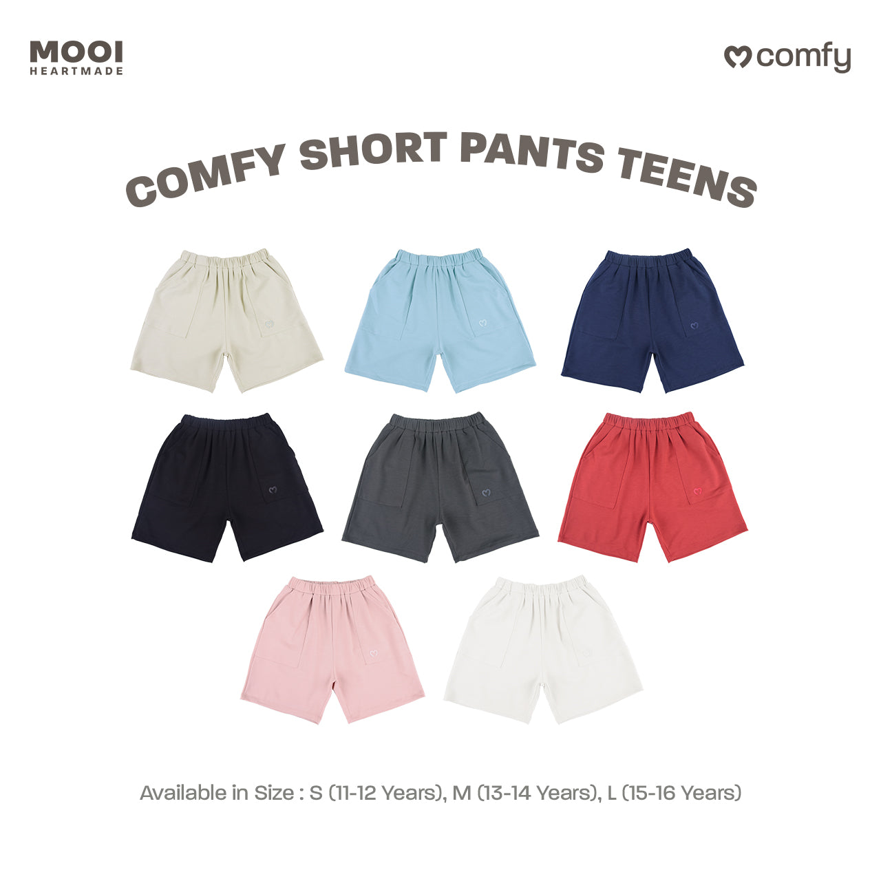 Mooi Comfy Teens Short Pants Celana Pendek Teens