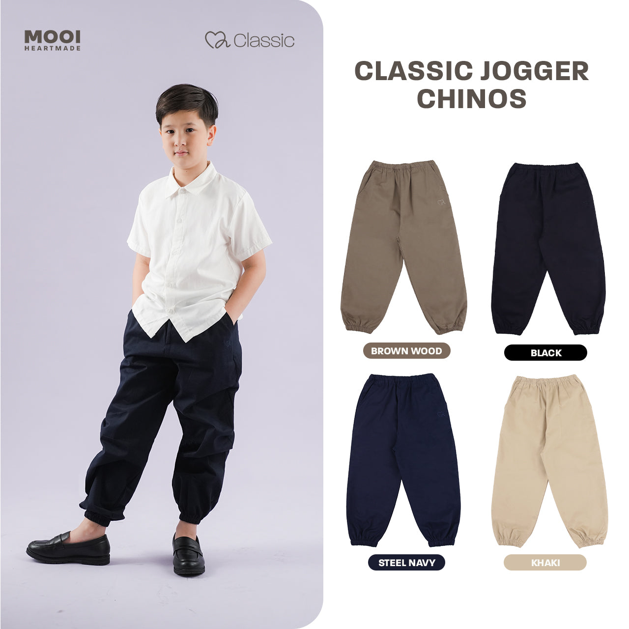 Mooi Celana Jogger Anak Laki-Laki Classic Jogger Chinos Pants