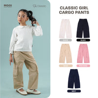 Mooi Celana Panjang Cargo Anak Perempuan Classic Girl Cargo Pants