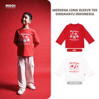 Mooi Merdeka Kaos Kemerdekaan 17 Agustus T-shirt Anak Merdeka Long Sleeve Tee Dirgahayu Indonesia