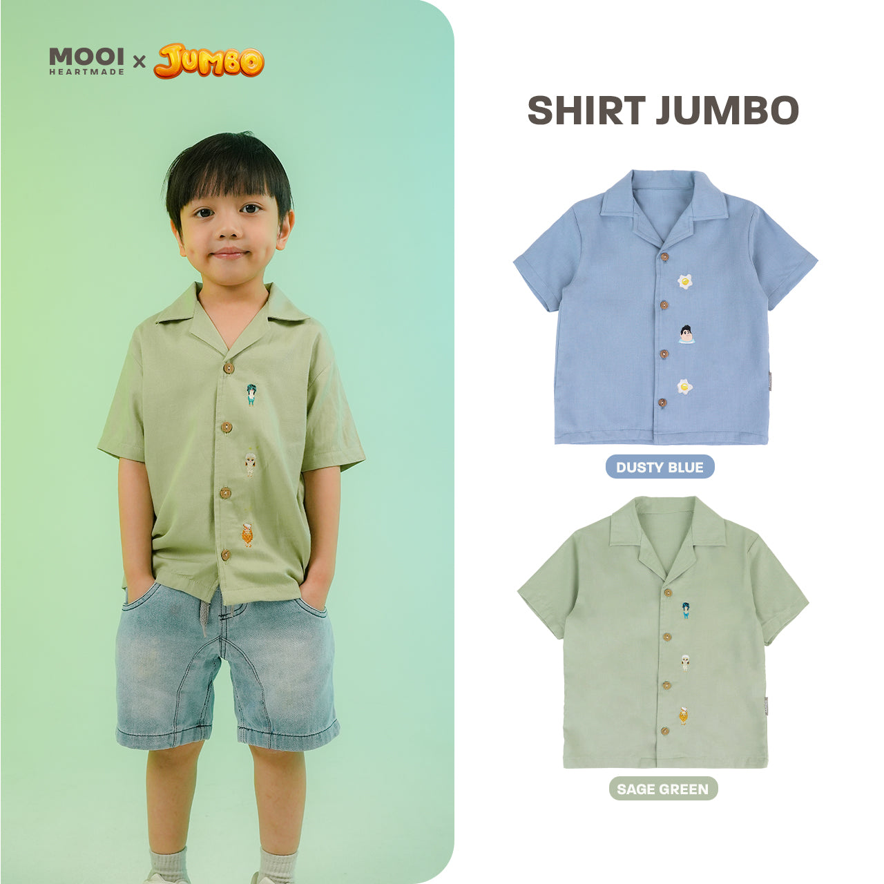 Mooi x Jumbo Shirt Kemeja Anak Laki - Laki