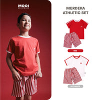Mooi Merdeka Kaos Kemerdekaan 17 Agustus Setelan Anak Merdeka Athletic Set