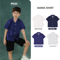Mooi Kemeja Anak Laki - Laki Kemeja Katun Motif Gama Shirt
