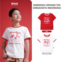 Mooi Merdeka Kaos Kemerdekaan 17 Agustus T-shirt Anak Merdeka Vintage Tee Dirgahayu Indonesia