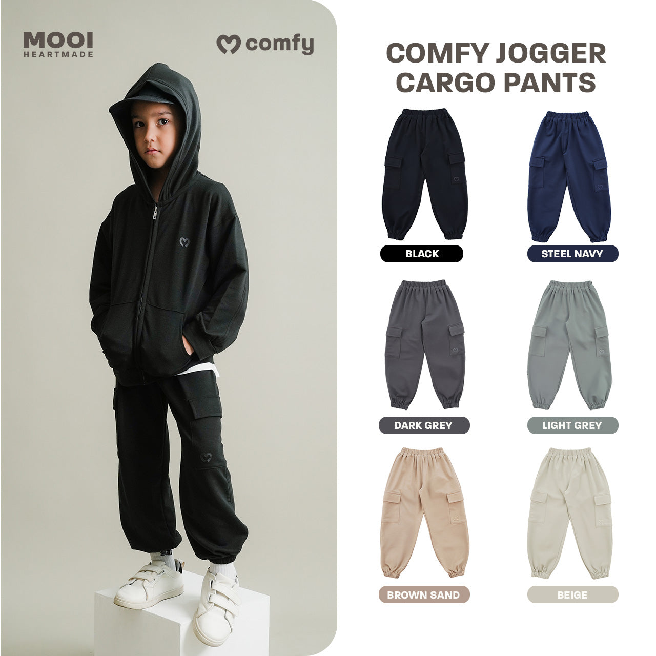 Mooi Celana Jogger Anak Comfy Jogger Cargo Pants Kids