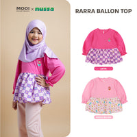 Mooi x Nussa Atasan Anak Perempuan Rarra Ballon Top