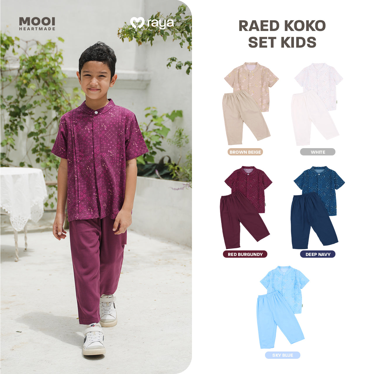 Mooi Raed Koko Set Setelan Koko Anak Raya Collection Zeina Series