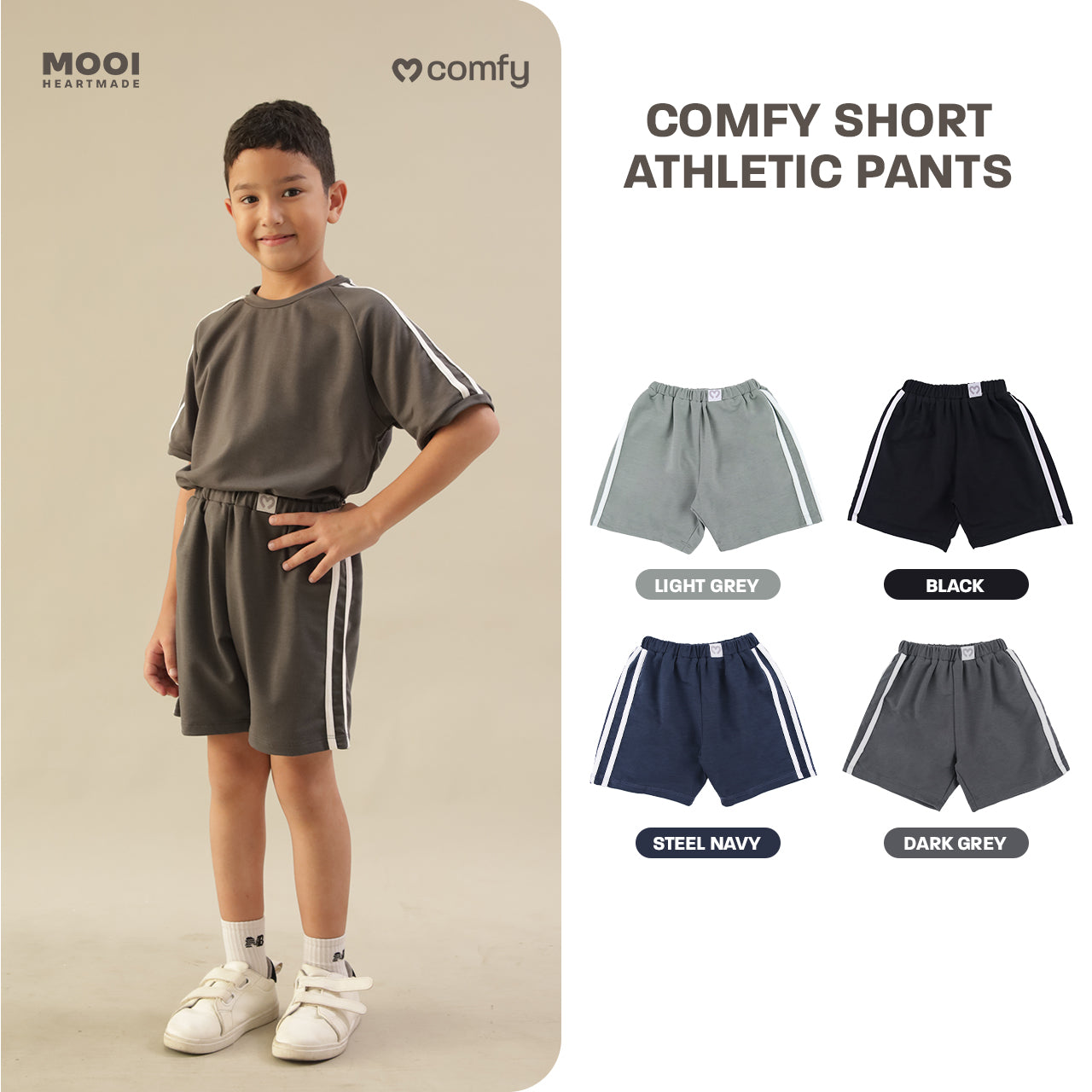 Mooi Celana Pendek Anak Laki - Laki Comfy Short Athletic Pants