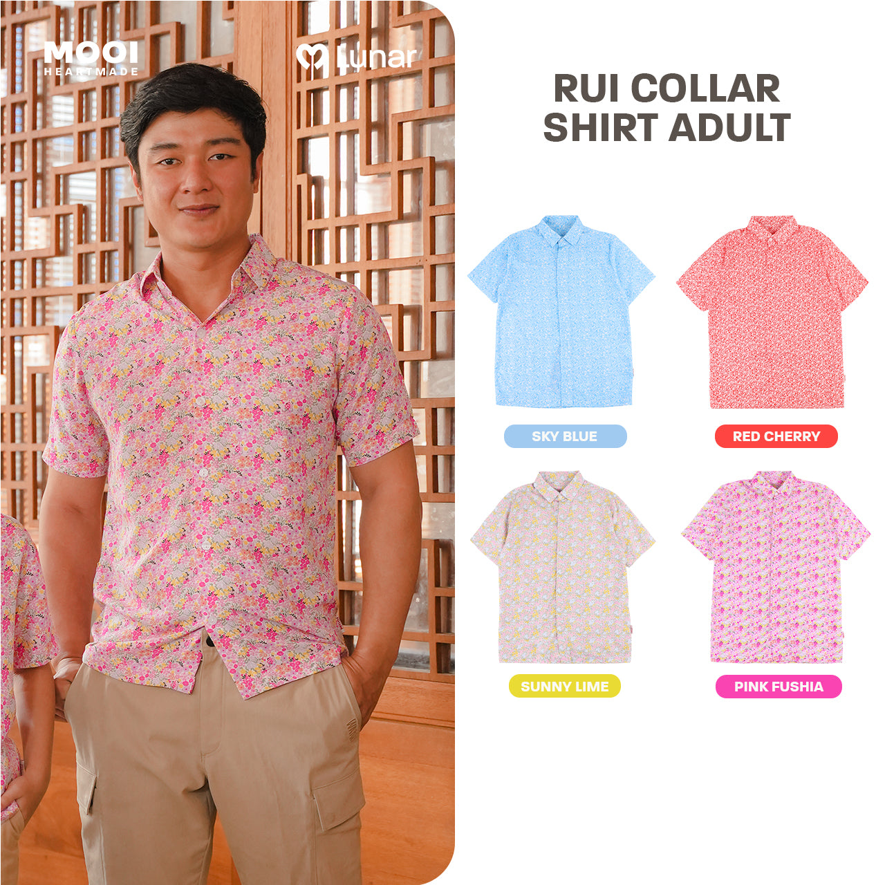 Mooi Kemeja Dewasa Lunar Collection Rui Collar Shirt Adult