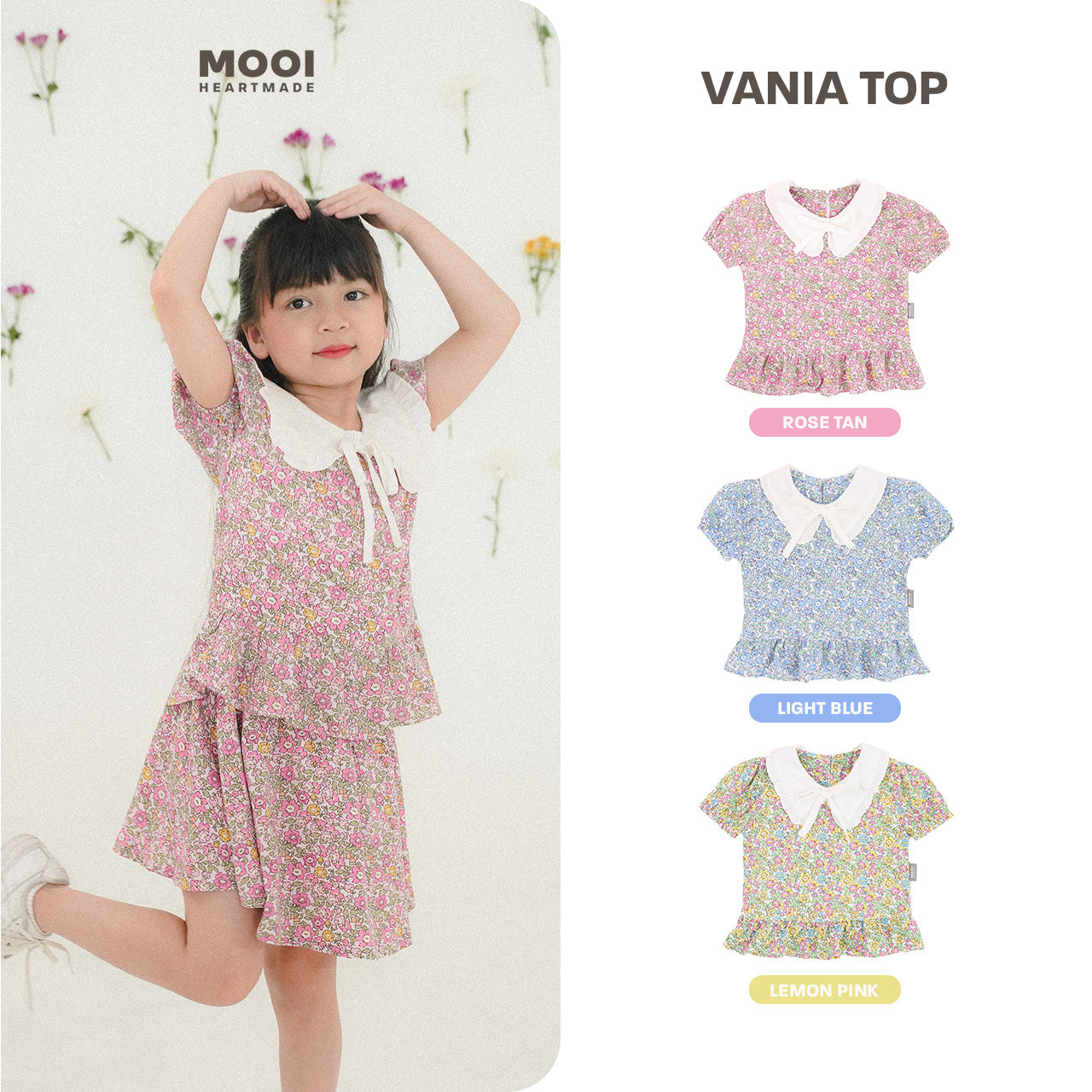 Mooi Atasan Anak Perempuan Vania Top
