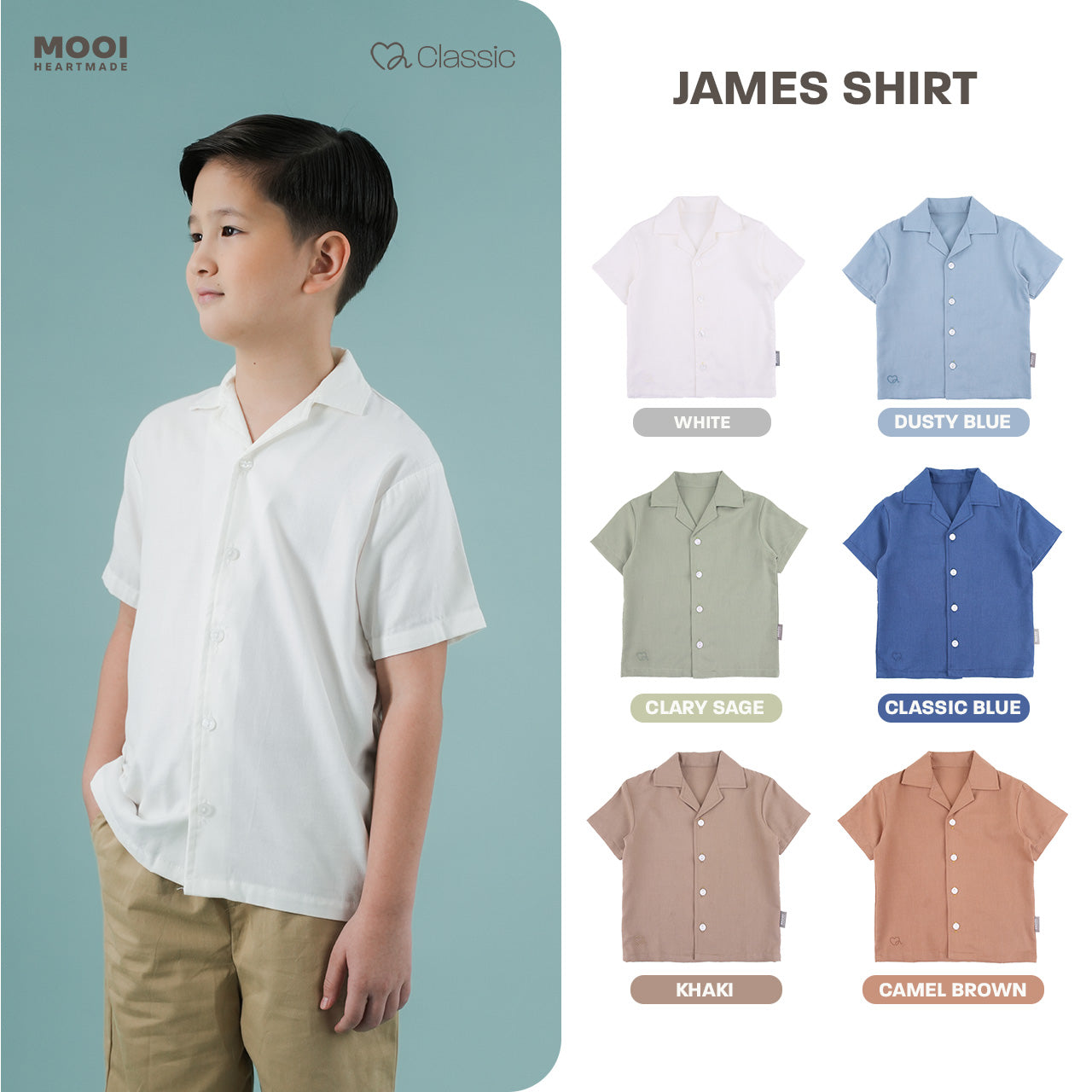 Mooi Kemeja Anak Laki-laki James Shirt