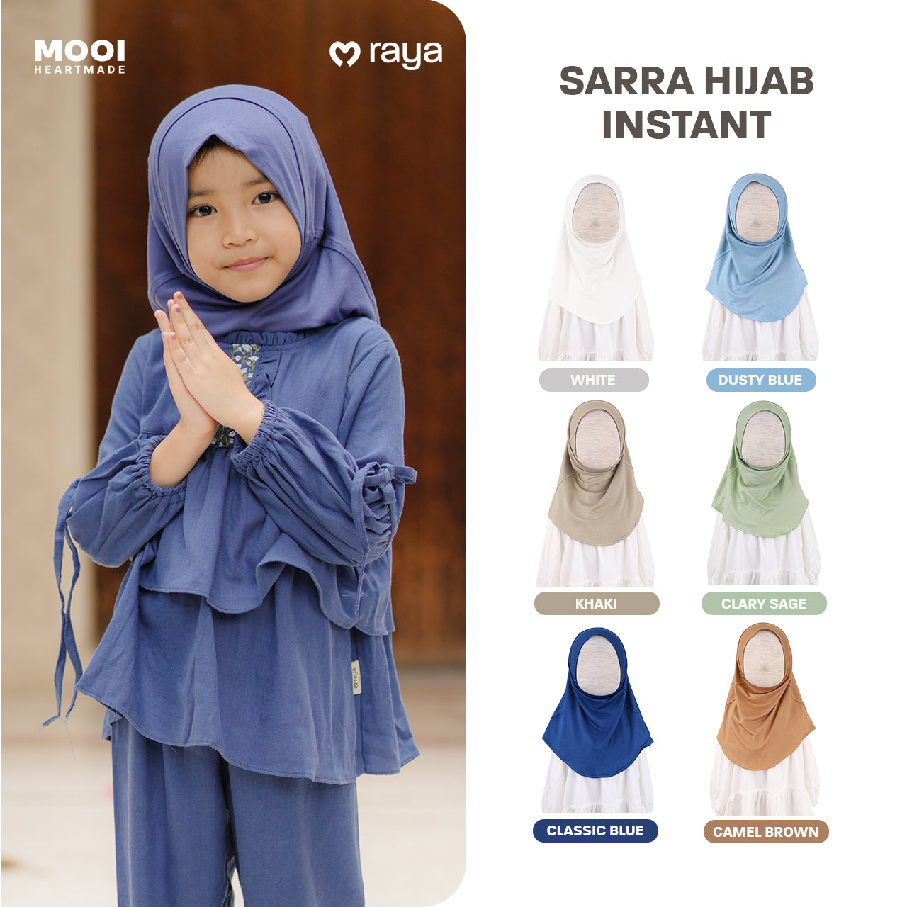 Mooi Hijab Instant Anak Jilbab Anak Perempuan Sarra Hijab
