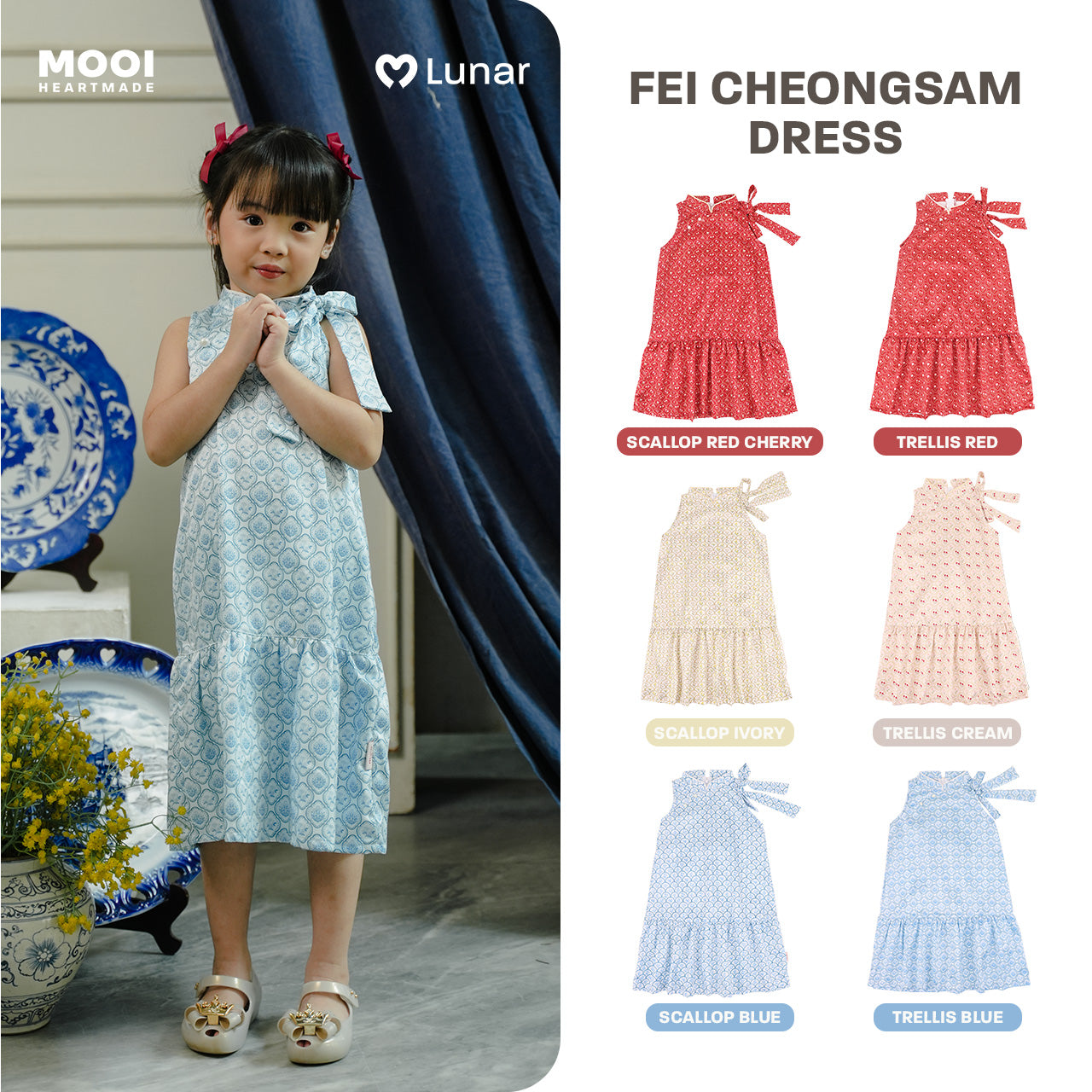 Mooi Dress Anak Perempuan Lunar Collection Fei Cheongsam Dress