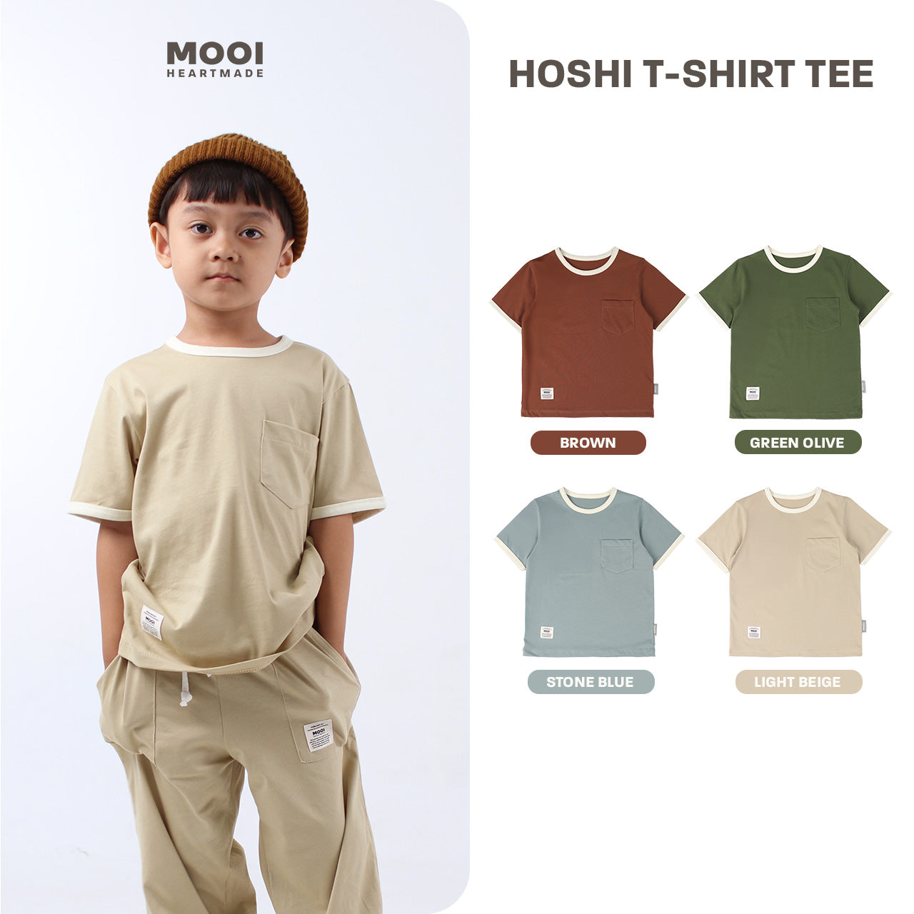 Mooi Kaos Anak Laki-Laki Hoshi T-Shirt Tee
