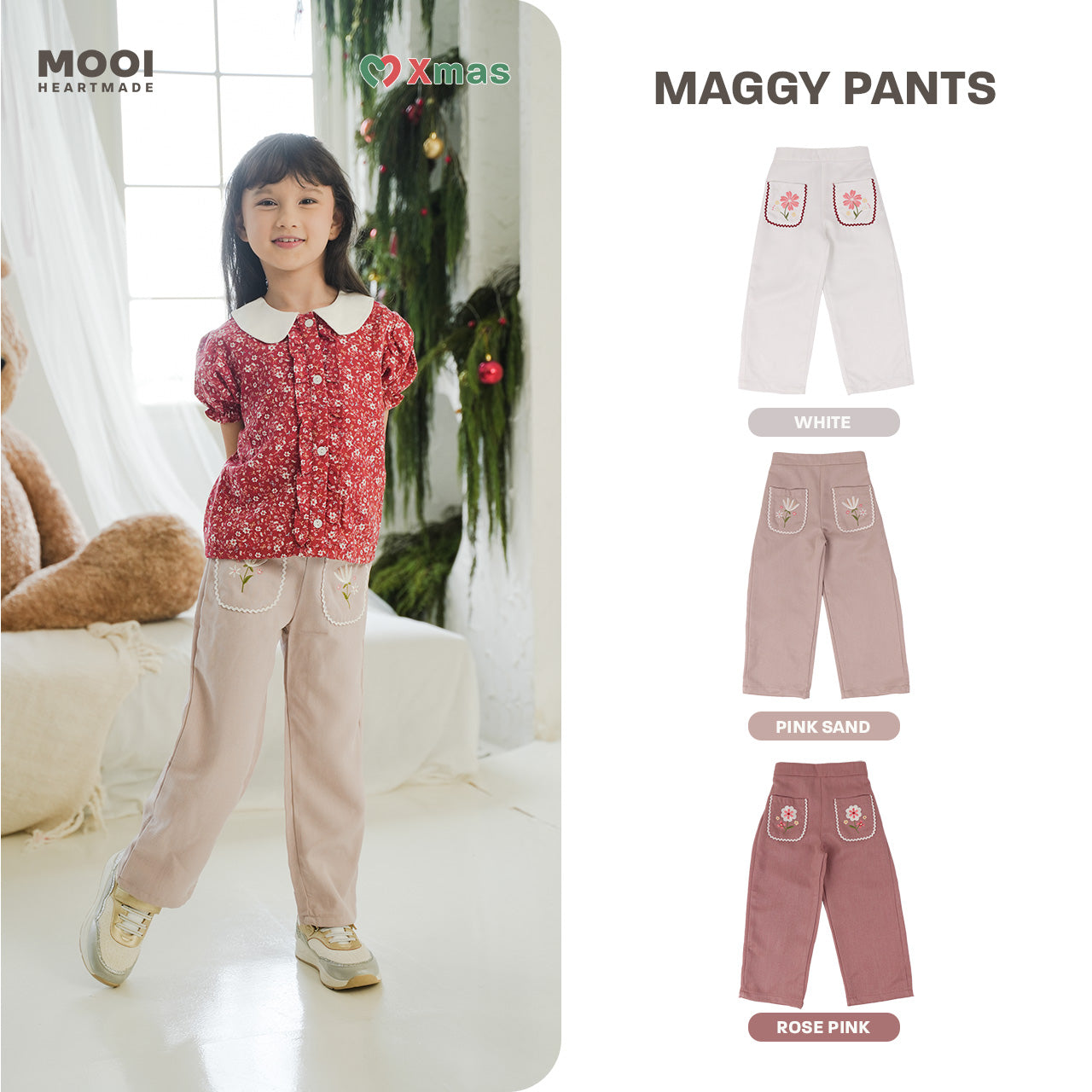 Mooi Celana Panjang Anak Perempuan Christmas Collection Maggy Pants