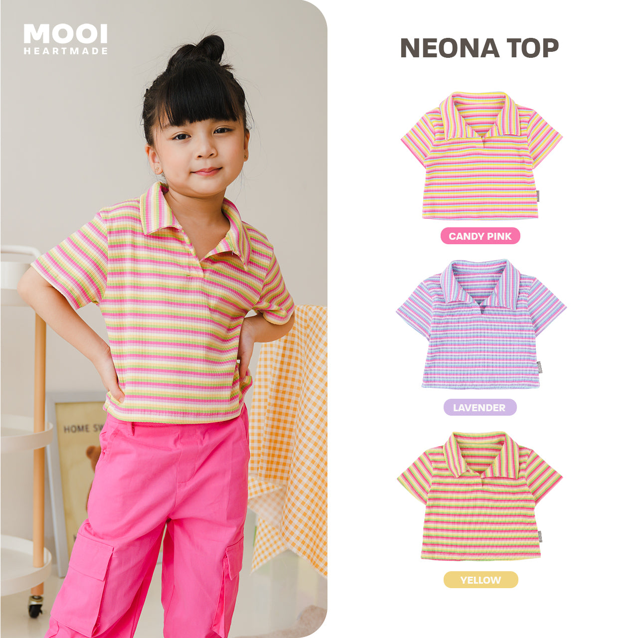 Mooi Atasan Anak Perempuan Neona Top