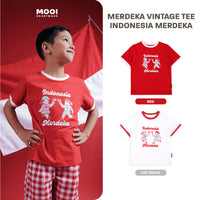 Mooi Merdeka Kaos Kemerdekaan 17 Agustus T-shirt Anak Merdeka Vintage Tee Indonesia Merdeka