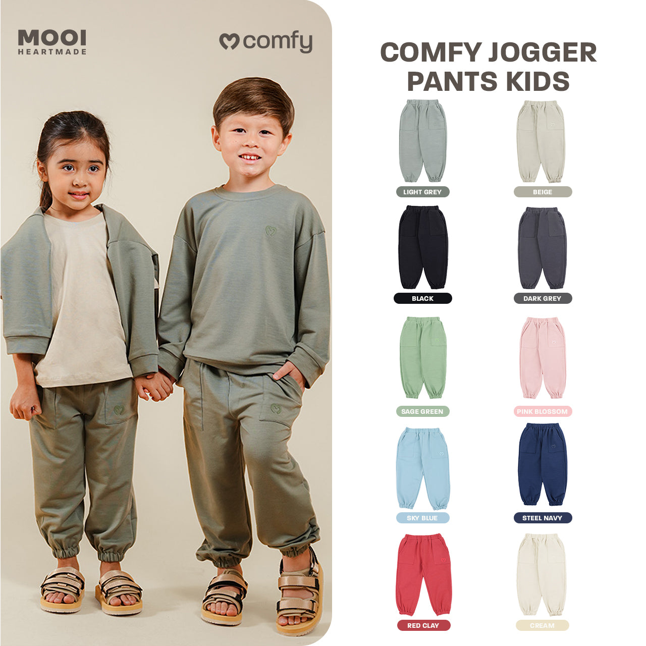 Mooi Celana Jogger Anak Comfy Jogger Pants Kids