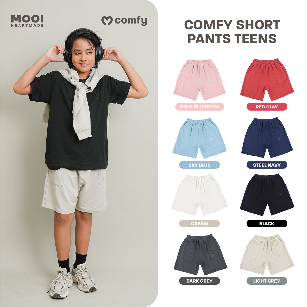Mooi Comfy Teens Short Pants Celana Pendek Teens