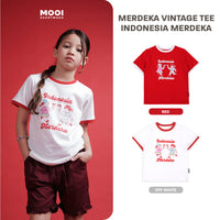 Mooi Merdeka Kaos Kemerdekaan 17 Agustus T-shirt Anak Merdeka Vintage Tee Indonesia Merdeka