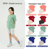 Mooi Artventure x Illustrator Pocket Tee Set Setelan Anak