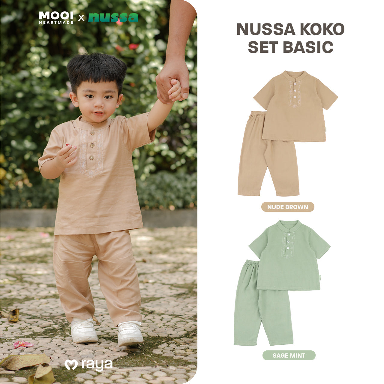 Mooi X Nussa Koko Set Basic Setelan Koko Anak Raya Collection