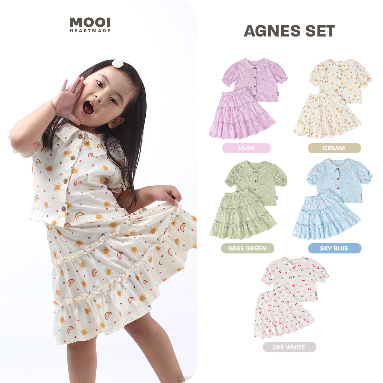 Mooi Setelan Anak Perempuan Agnes Set