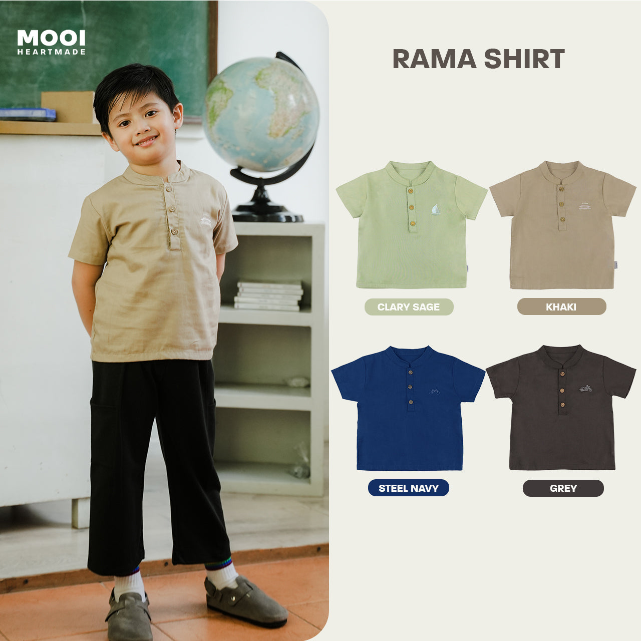 Mooi Kemeja Anak Laki-laki Rama Shirt