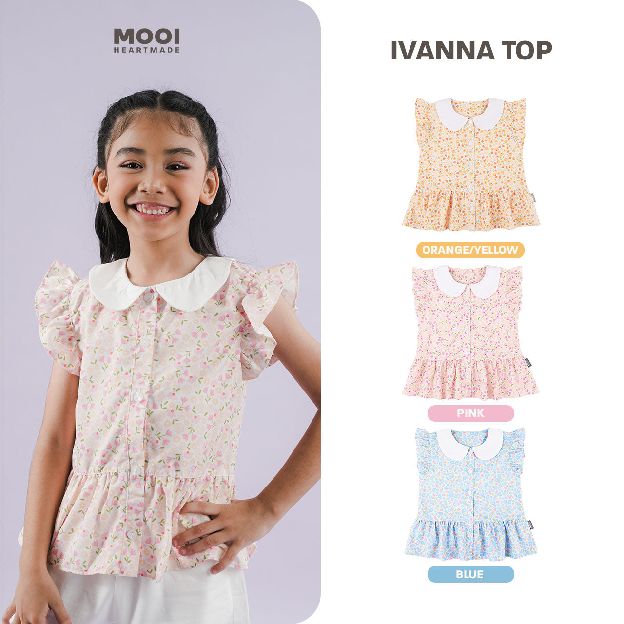 Mooi Atasan Anak Perempuan Ivanna Top