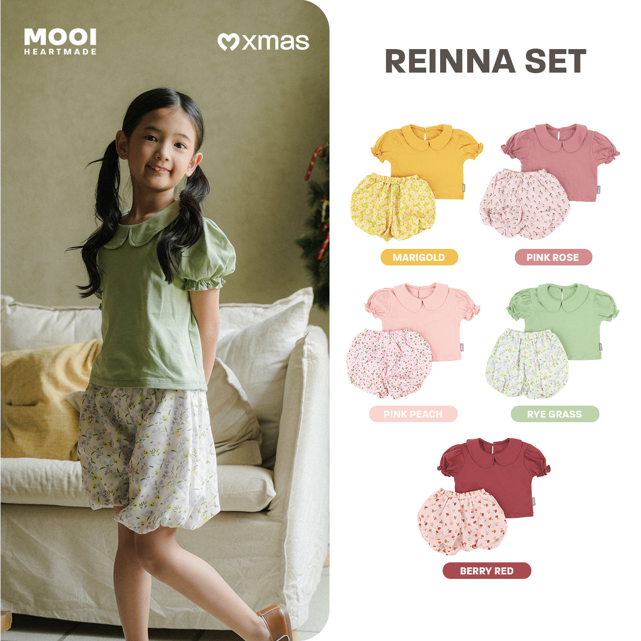 Mooi Setelan Anak Perempuan Reinna Set