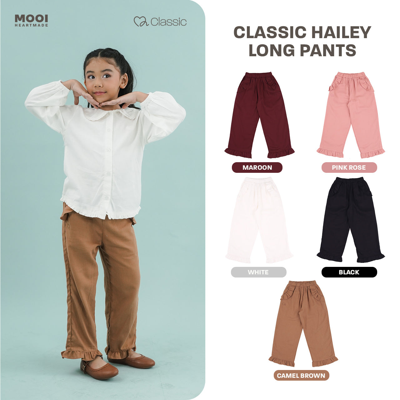 Mooi Celana Panjang Anak Perempuan Classic Hailey Long Pants