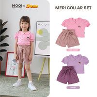 Mooi x Jumbo Setelan Anak Perempuan Meri Collar Set
