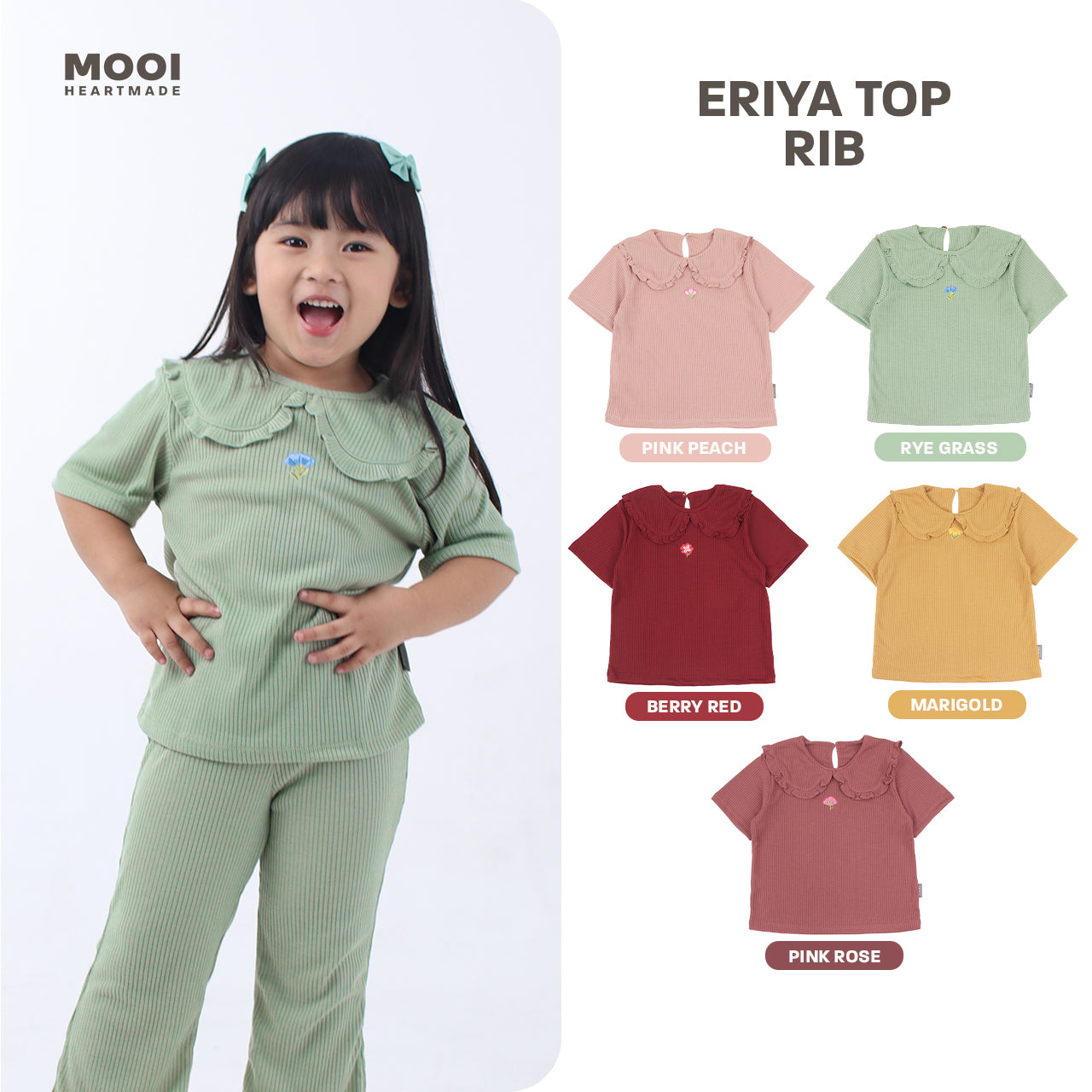 Mooi Atasan Anak Perempuan Eriya Top