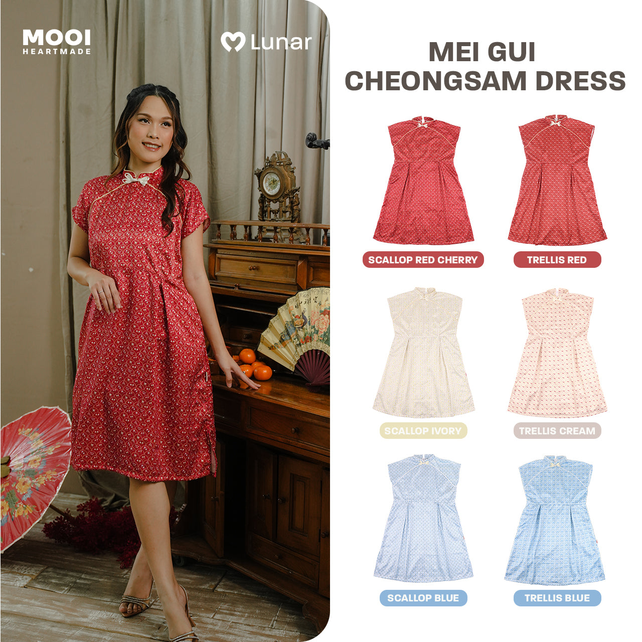 Mooi Dress Dewasa Lunar Collection Mei Gui Cheongsam Dress Adult