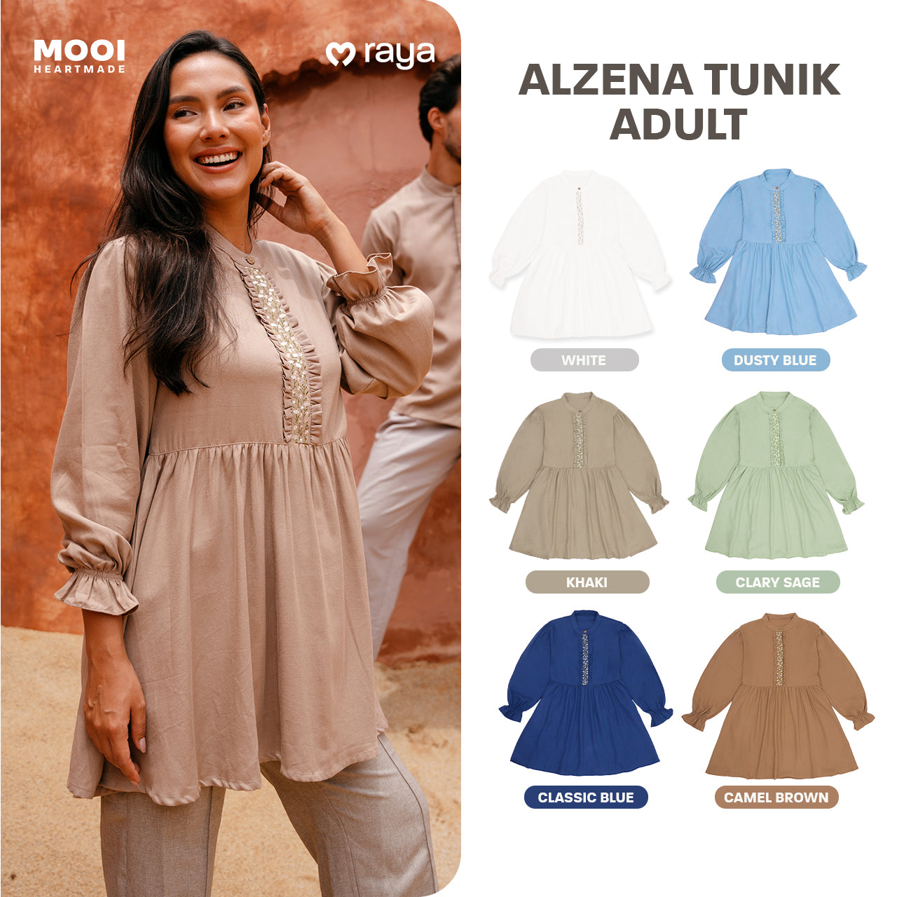 Mooi Tunik Wanita Atasan Wanita Raya Collection Alzena Tunic