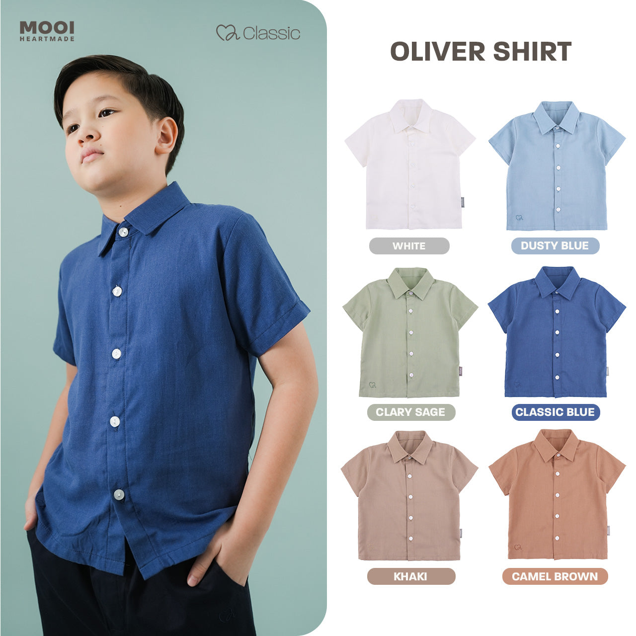 Mooi Kemeja Anak Laki-laki Oliver Shirt