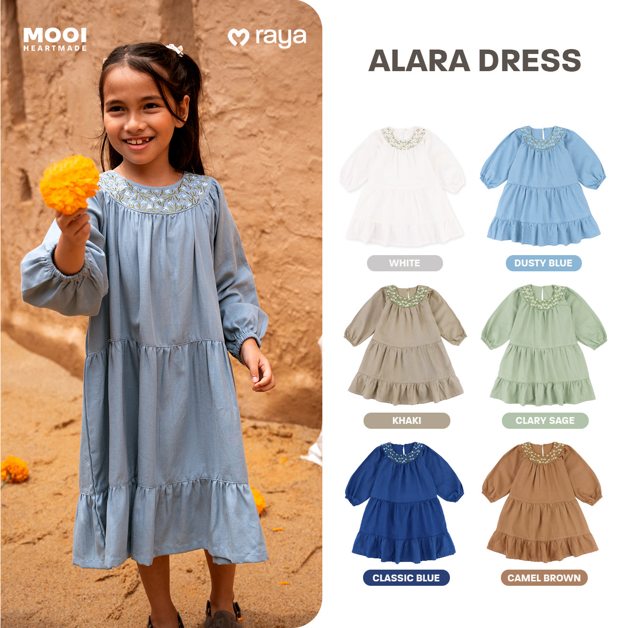 Mooi Dress Anak Gamis Anak Perempuan Raya Collection Alara Dress