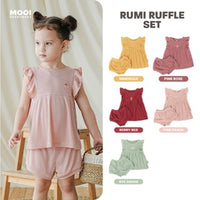 Mooi Setelan Anak Perempuan Rumi Rib Ruffle Set